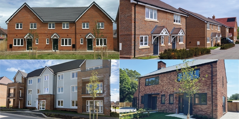 Images of new build houses and flats